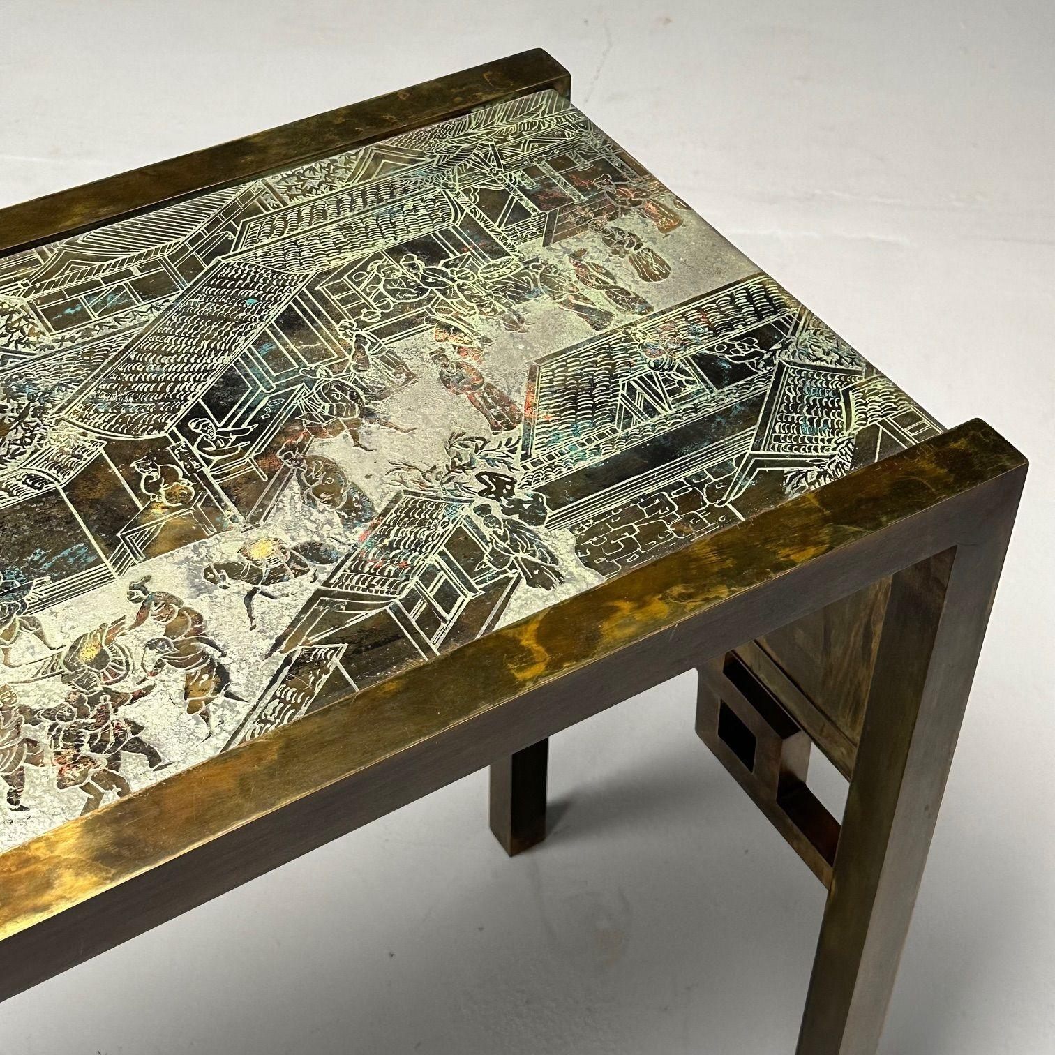 Philip & Kelvin LaVerne, Large Spring Festival Console Table, Bronze, 1960s For Sale 3