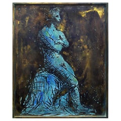 Sculpture murale « Man In Contemplation » de Philip & Kelvin LaVerne des années 1960, signée