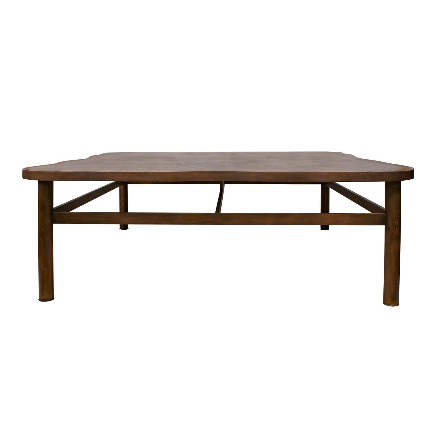 Mid-Century Modern Table basse iconique unique de Philip & Kelvin LaVerne des années 1970 (signée) en vente