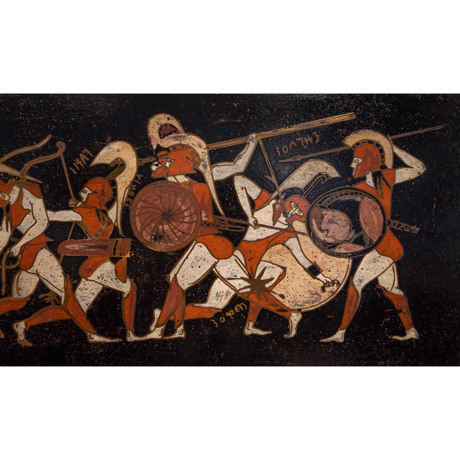 Mid-Century Modern Philip & Kelvin Laverne Rare Greek Mythology Painting 1959, 'Signed' For Sale