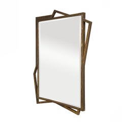 Philip & Kelvin La Verne One-of-a-kind Mirror in Bronze 1970s, 'Signed'