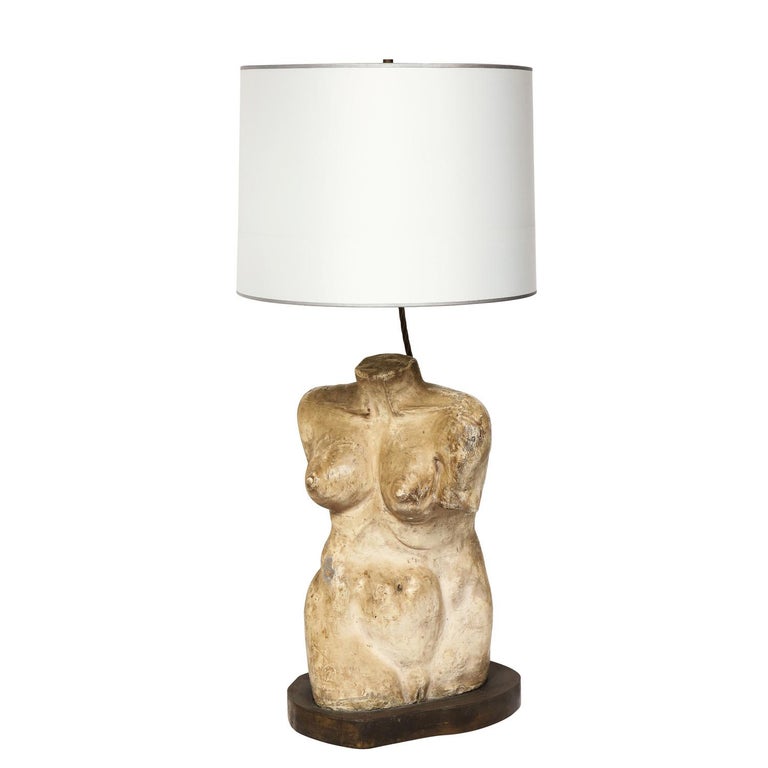 Neoclassical Philip & Kelvin LaVerne Rare and Important Torso Table Lamps ca. 1970 'signed' For Sale