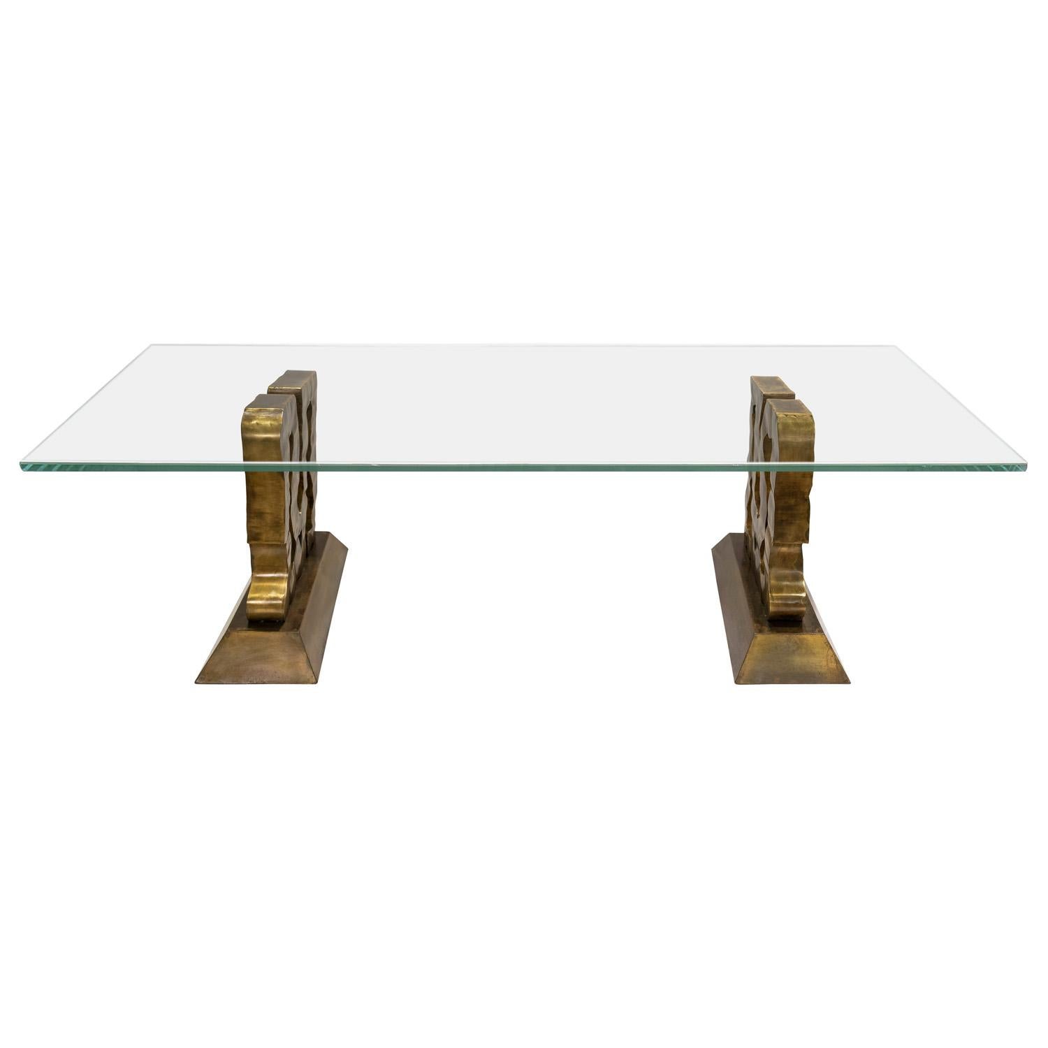 Modern Philip & Kelvin LaVerne Rare and Important Sculpture Dining Table 1980s (Signed) For Sale