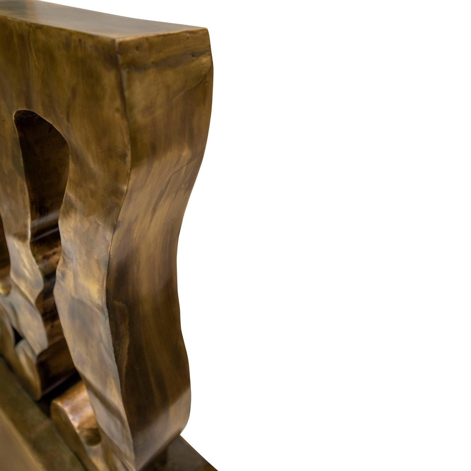 Hand-Crafted Philip & Kelvin LaVerne Rare and Important Sculpture Dining Table 1980s (Signed) For Sale