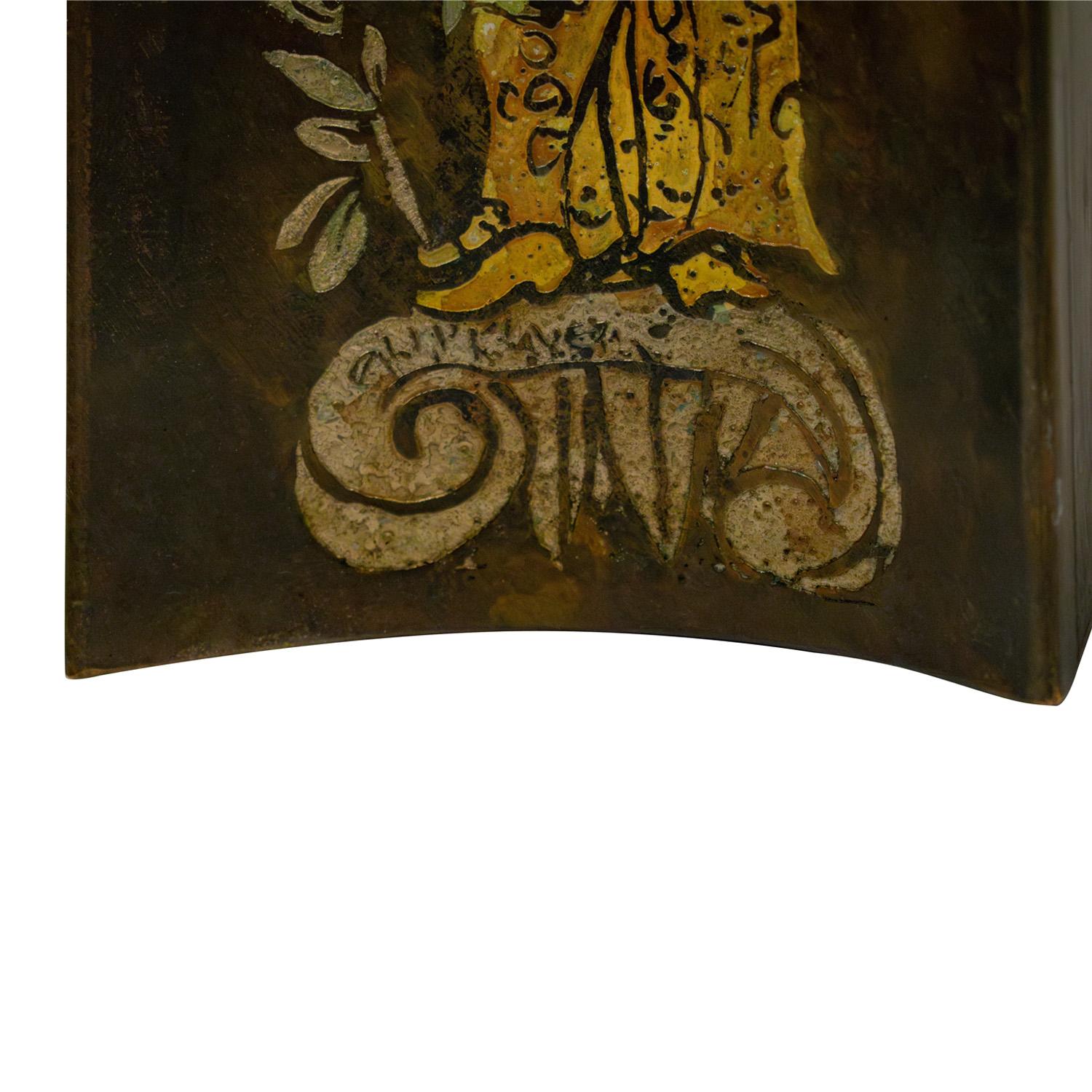 Table basse rare Philip & Kelvin LaVerne avec motif chinois des années 1970 (signé) en vente 1