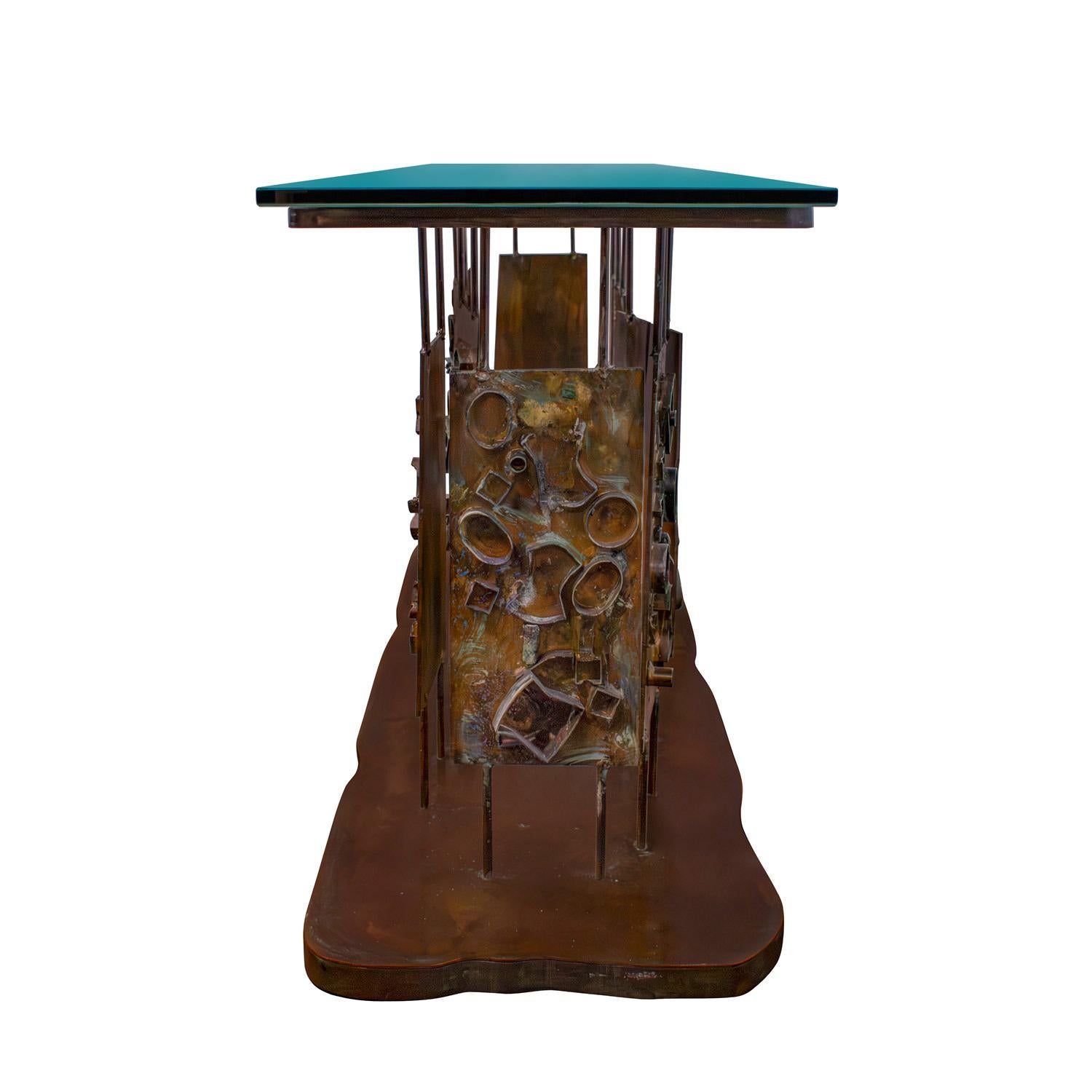 Américain Philip and Kelvin LaVerne Rare Dance of Fauves Console Table 1960 (Signé & Daté) en vente