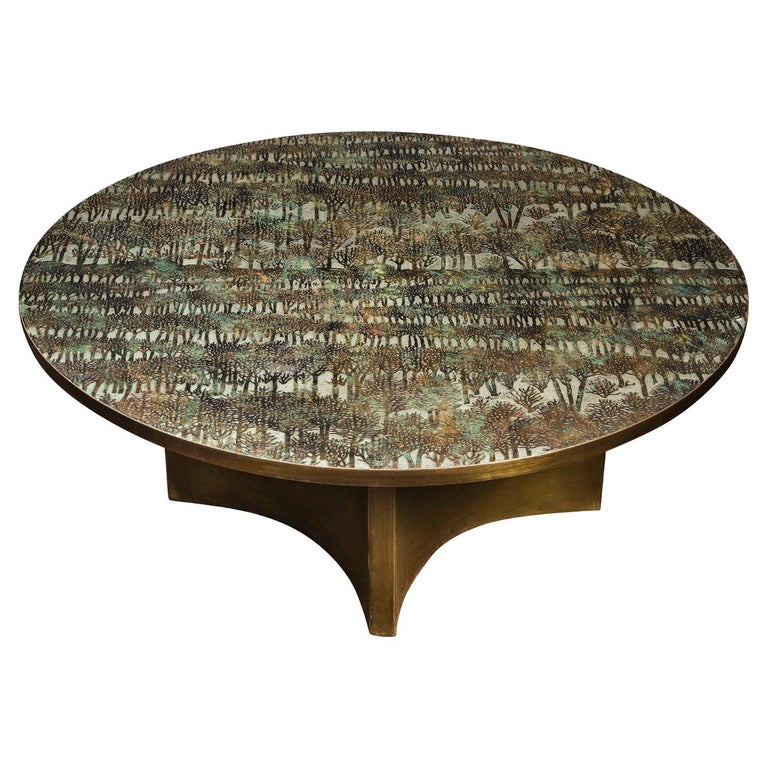 Philip & Kelvin LaVerne Eternal Forest coffee table, 1960s