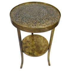 Vintage Philip & Kelvin LaVerne Rare "Etruscan Round Tea Table" 1960's 'signed'