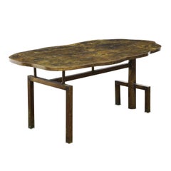 Philip & Kelvin LaVerne Rare "table basse tortue" 1966 'Signé'
