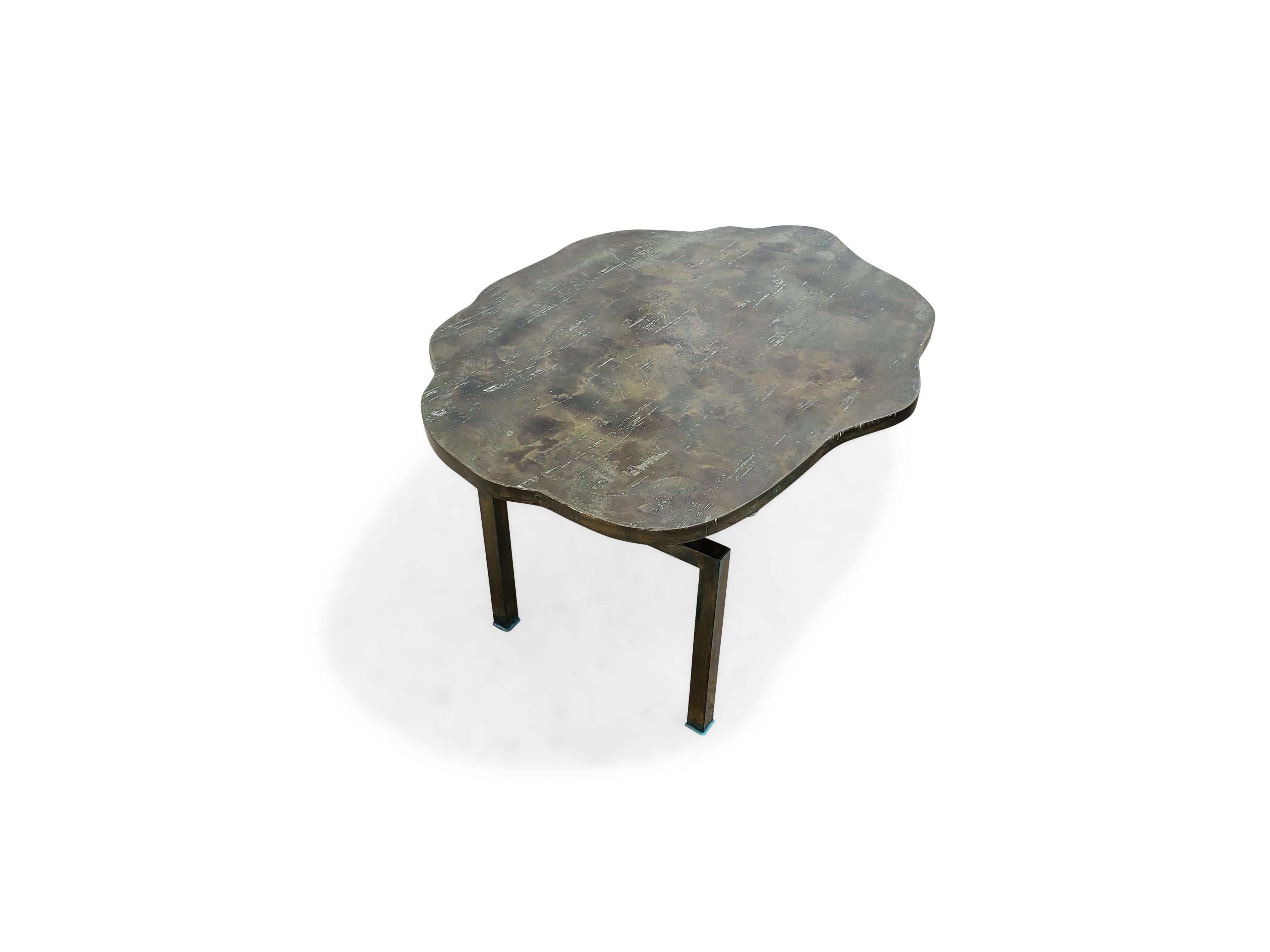 Bronze Philip and Kelvin LaVerne Rare 'Turtle' Table