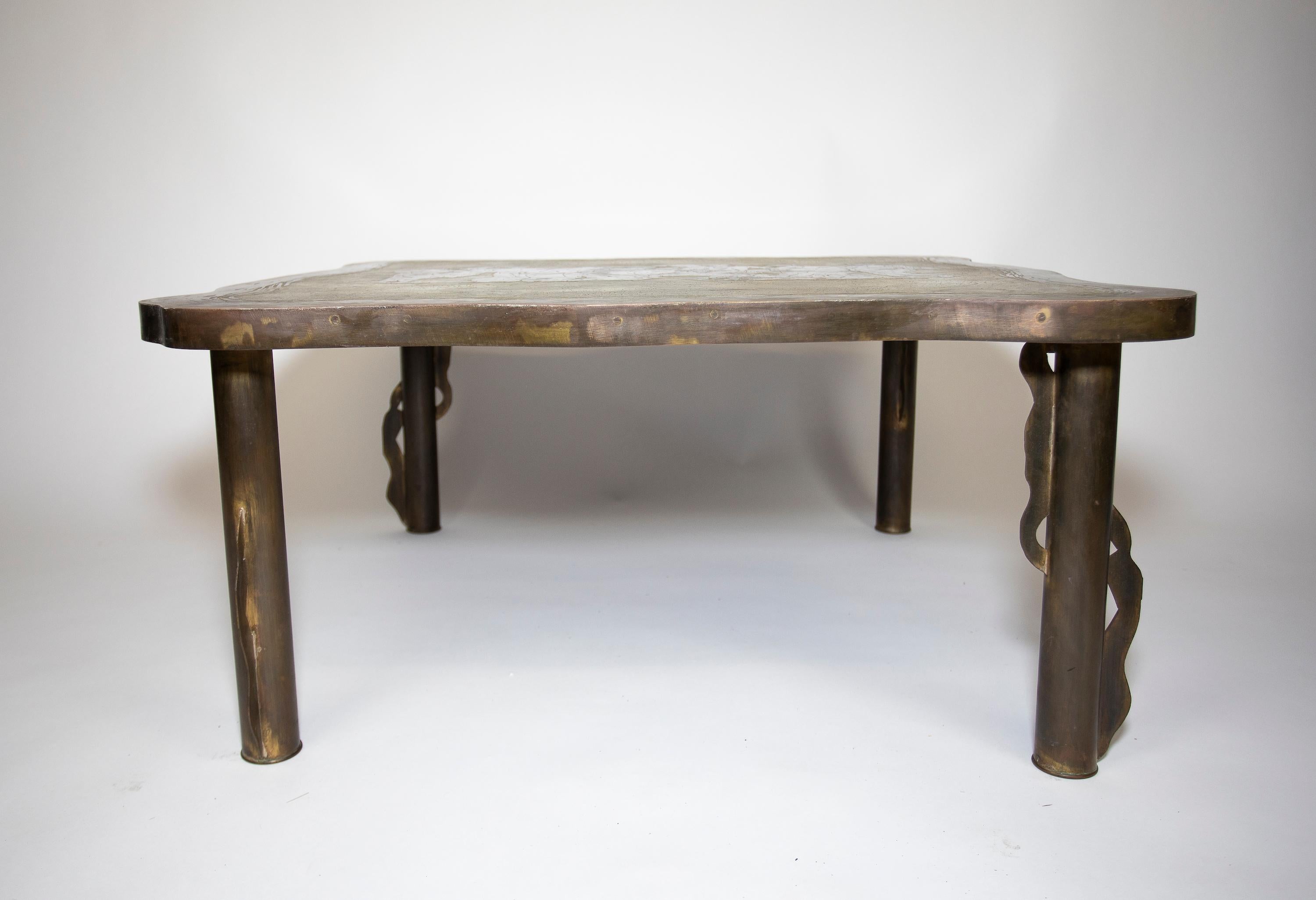 Philip & Kelvin Laverne Romanesque Table In Good Condition For Sale In West Palm Beach, FL