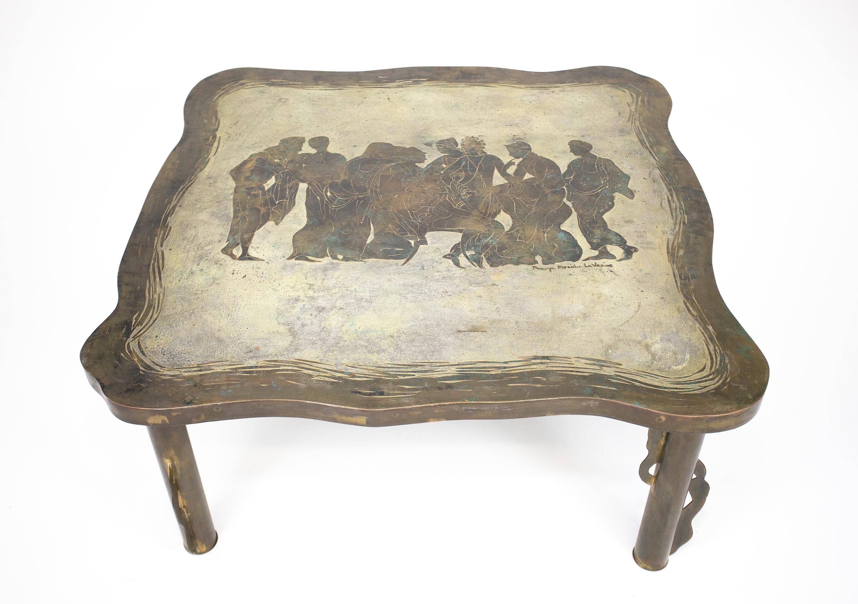 Bronze Philip & Kelvin Laverne Romanesque Table For Sale