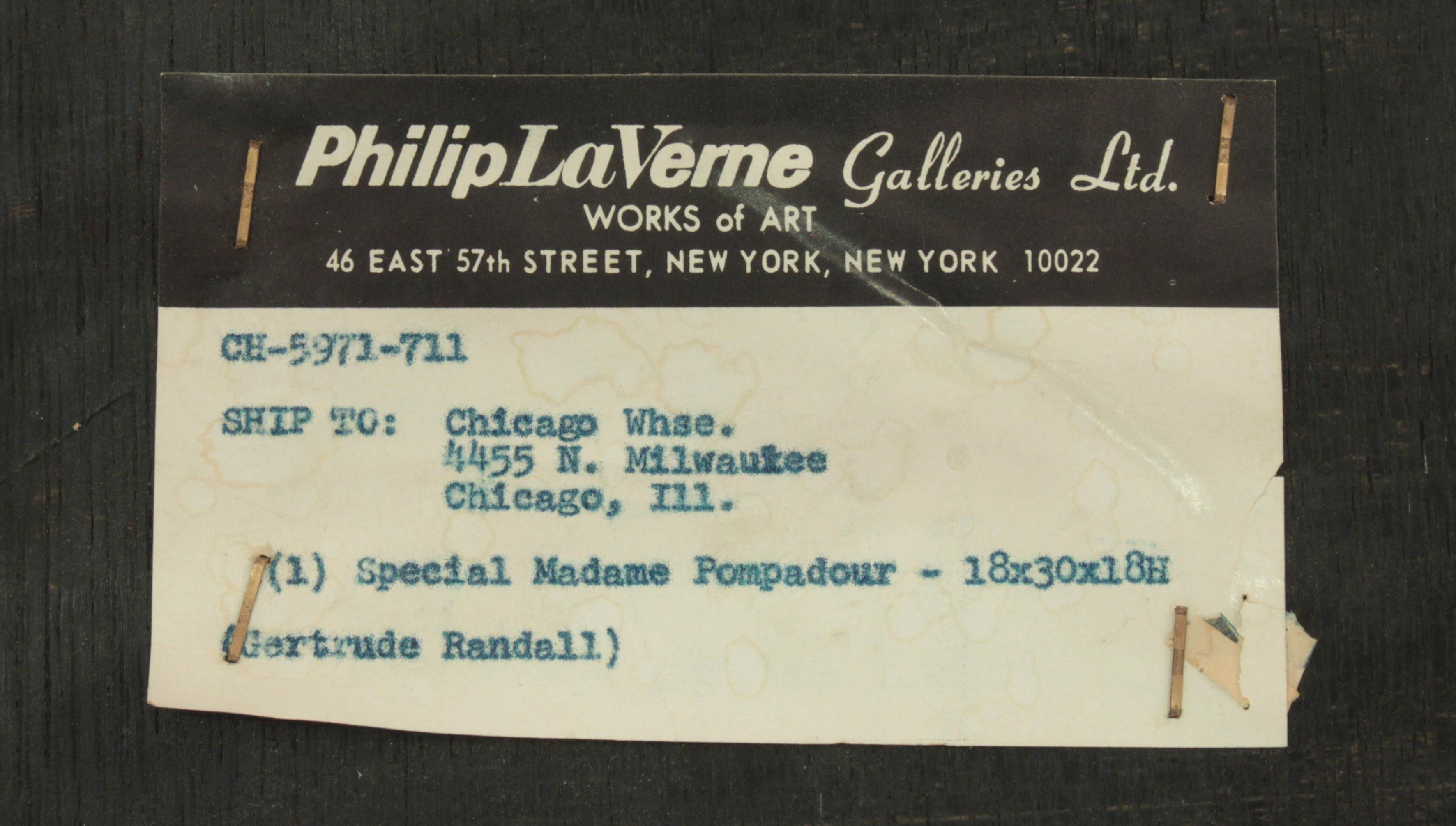 Table basse spéciale Madame Pompadour de Philip & Kelvin LaVerne des années 1960 (signée) en vente 2