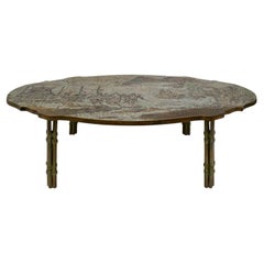 Philip & Kelvin LaVerne Superb "Tang Boucher" Coffee Table 1960s (Signed)