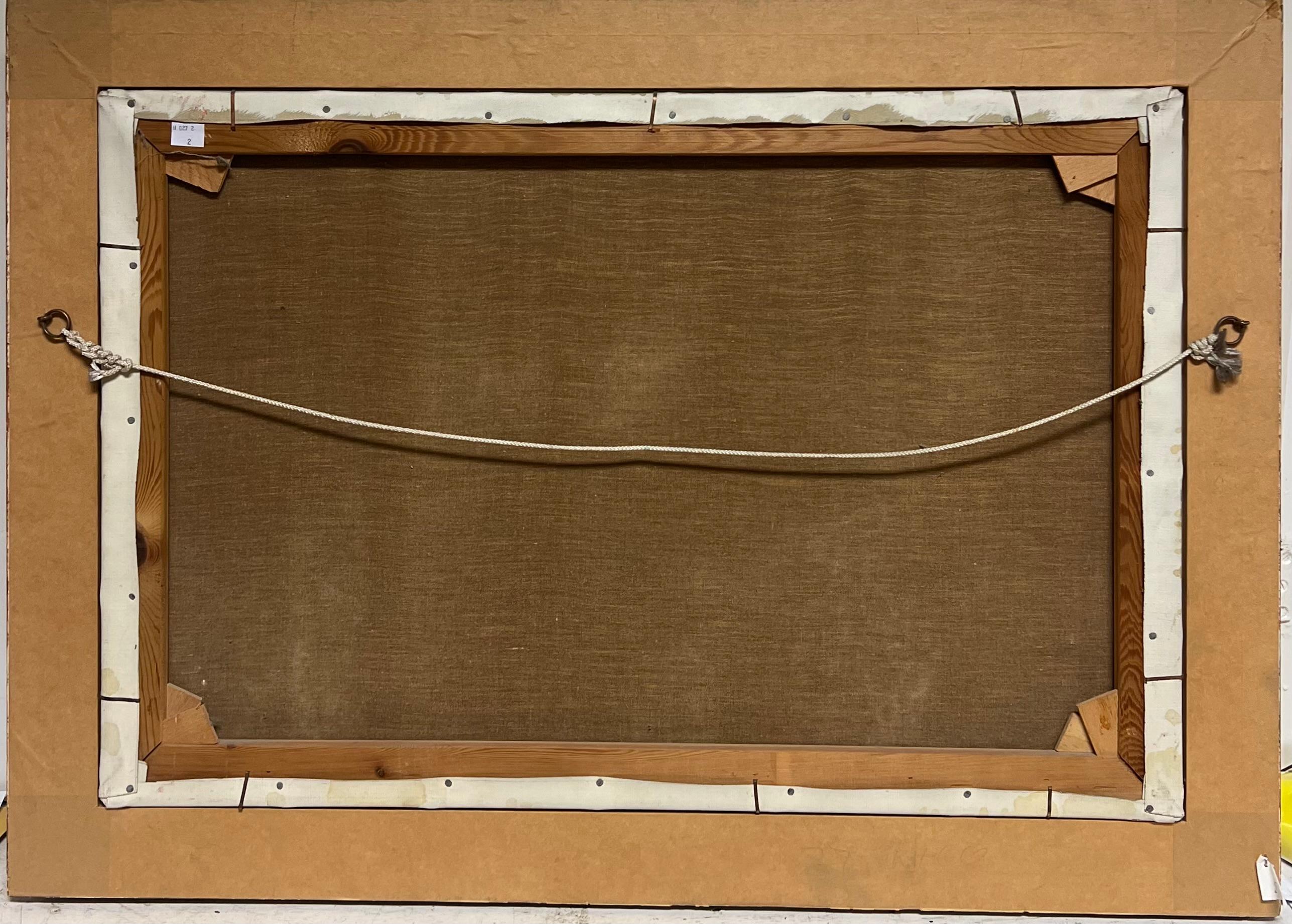 Gran óleo tradicional inglés Antiguo molino de agua en un paisaje rural en venta 10