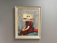 Surreal Contemporary Figurative Mixed-Media Oil Painting American