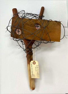 Surreal Contemporary Figurative Mixed-Media Sculpture Found-Object American