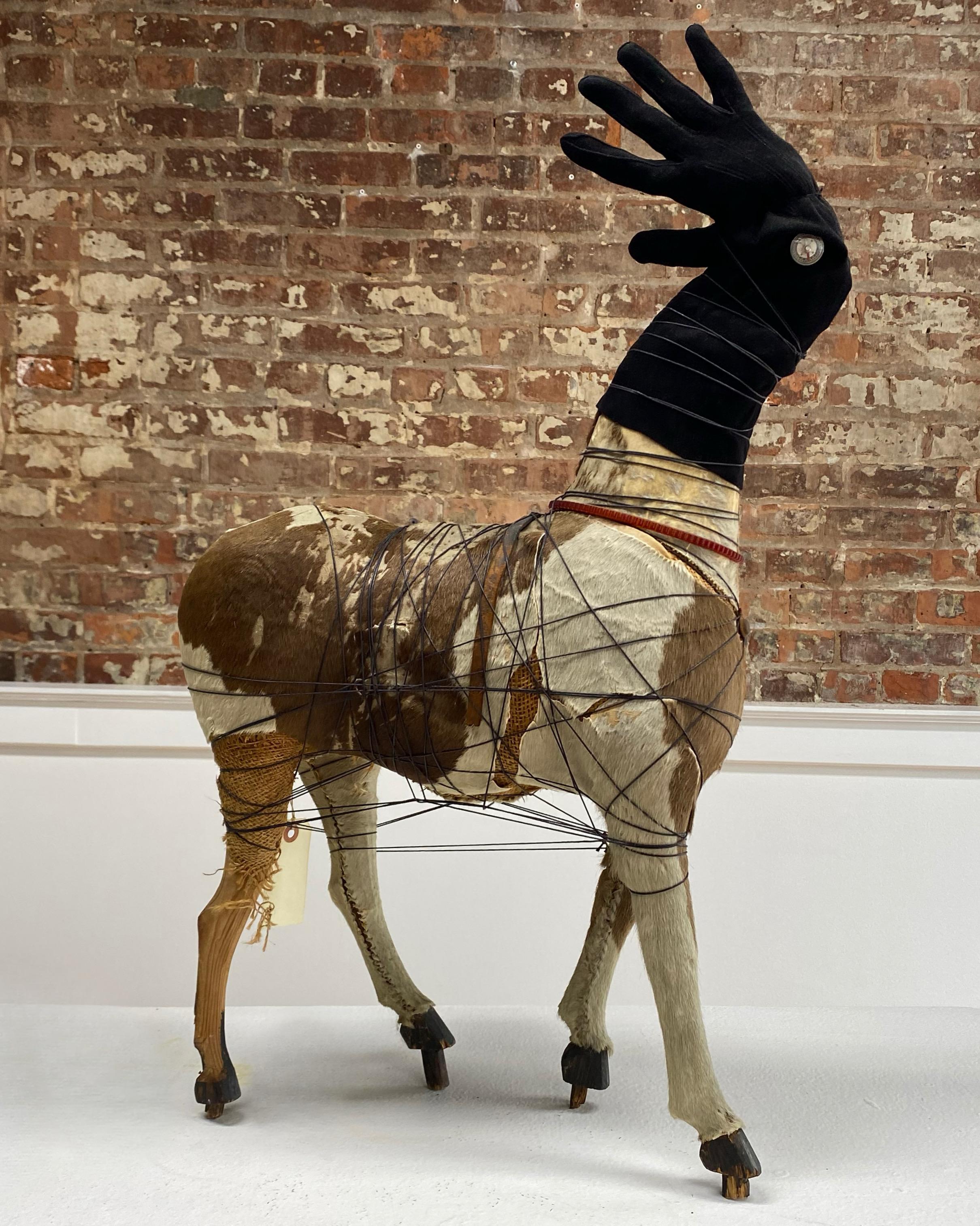 Philip Kuznicki Figurative Sculpture - Surreal Contemporary Figurative Mixed-Media Sculpture Found-Object American