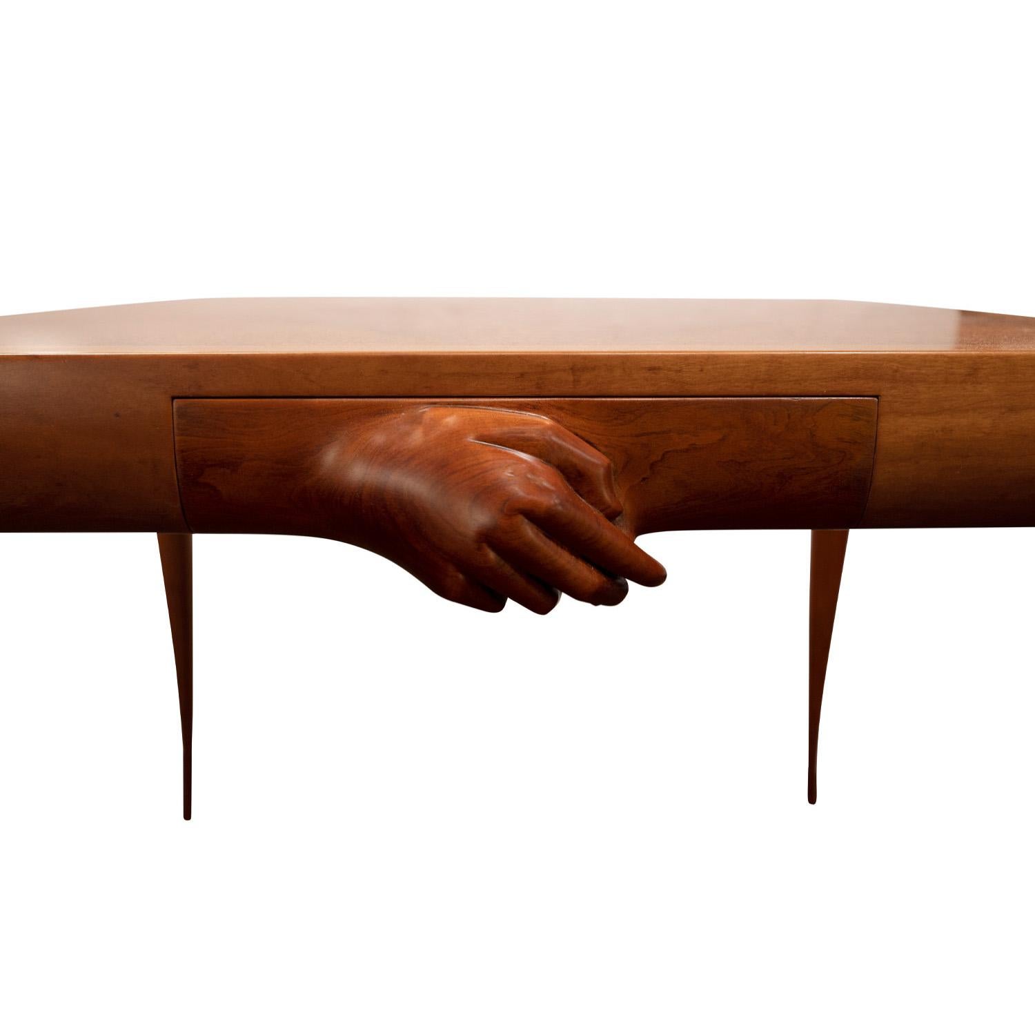 Philip LaVerne Important Sculpture Game Table with Carved Hands 1966, 'Signed' In Excellent Condition In New York, NY