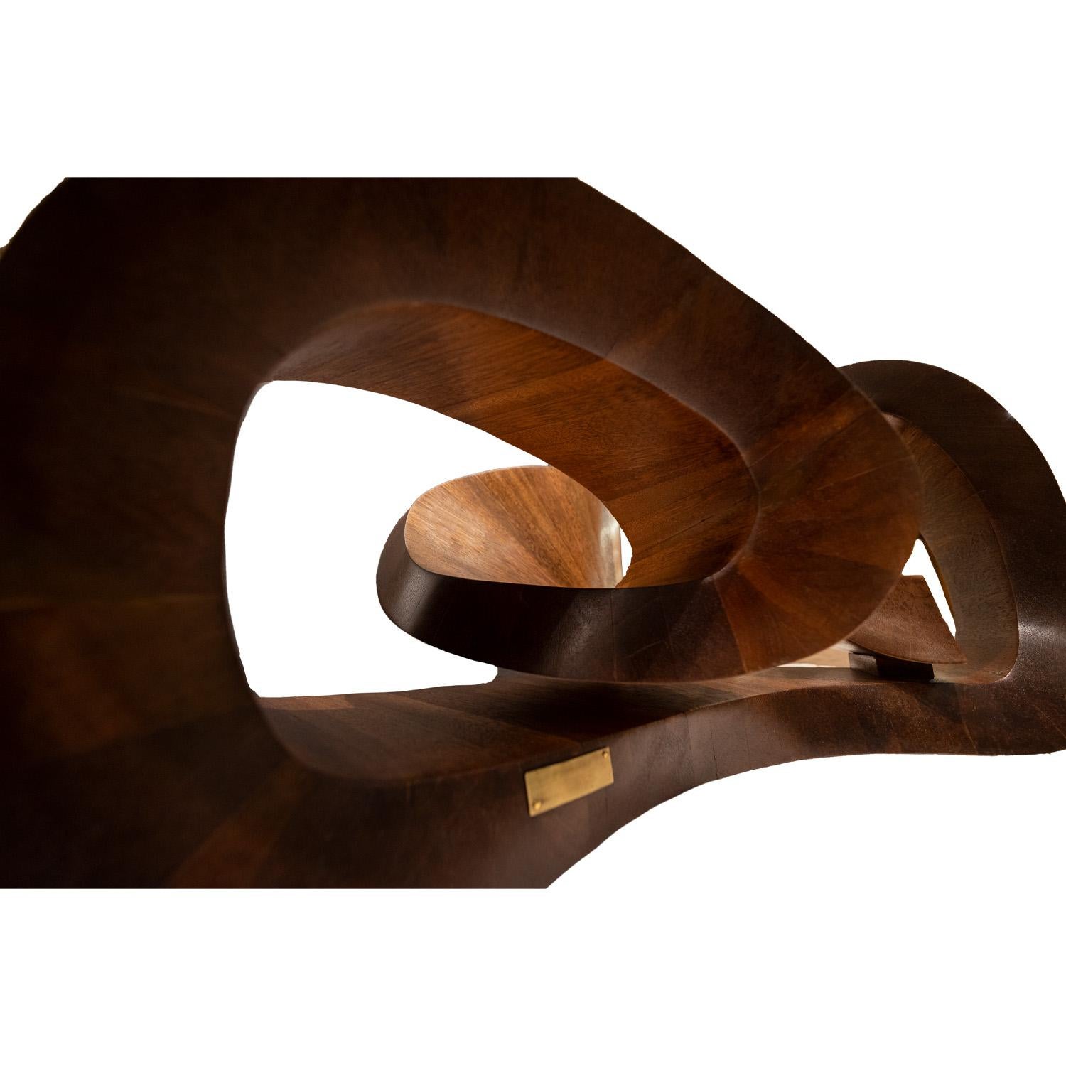 Mid-20th Century Philip LaVerne Rare Unique Sweeping Sculpture Coffee Table 1966 'Signed'