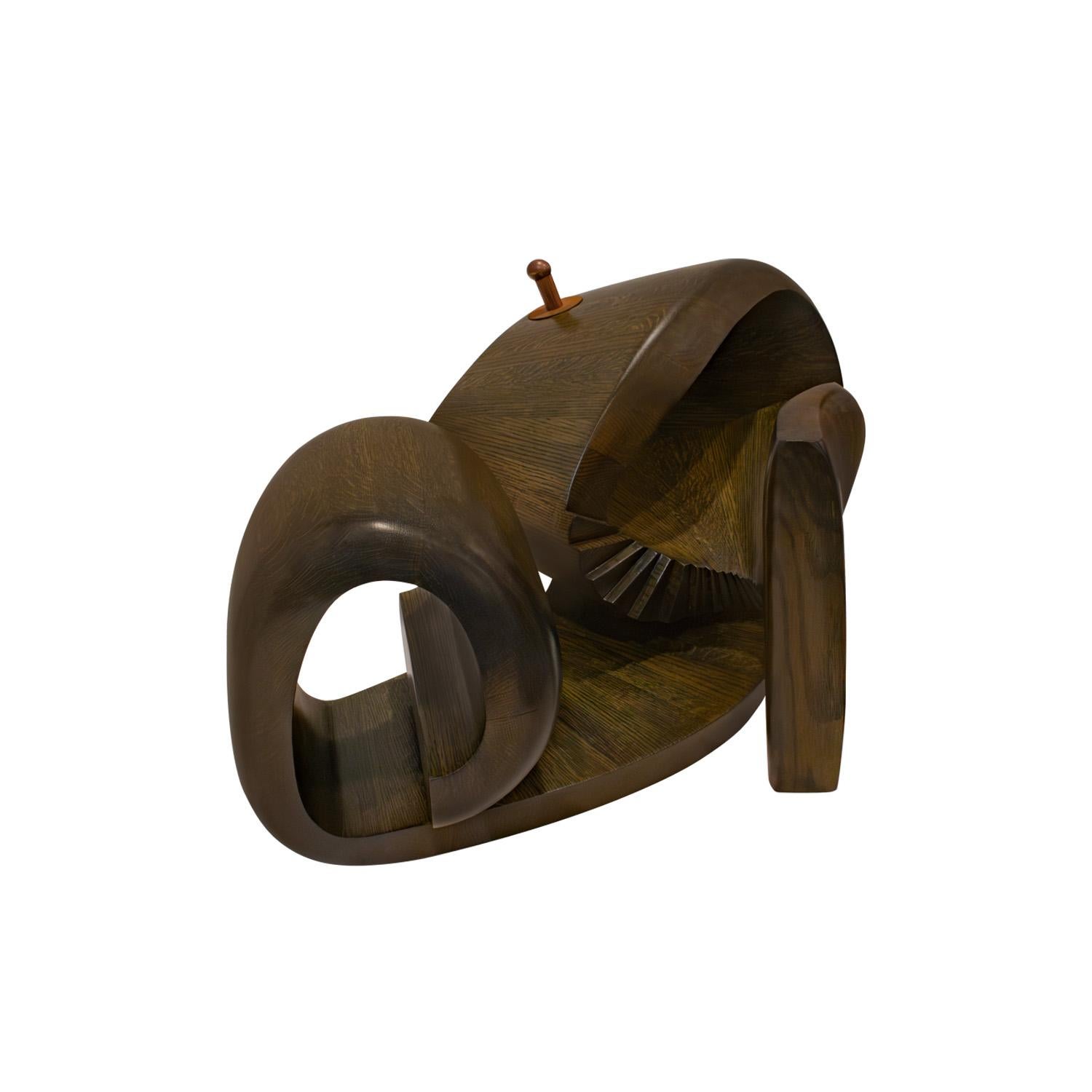Mid-Century Modern Philip LaVerne Unique Sweeping Sculpture Coffee Table in Wood 1966 (Signed)