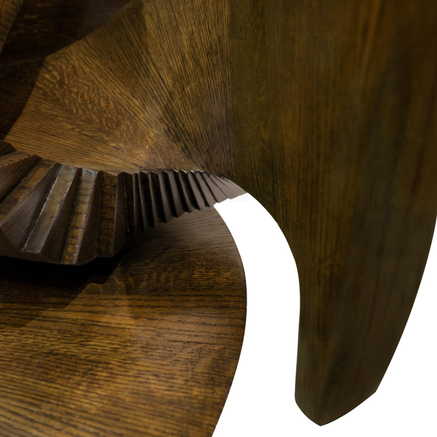Hand-Crafted Philip LaVerne Unique Sweeping Sculpture Coffee Table in Wood 1966 (Signed)