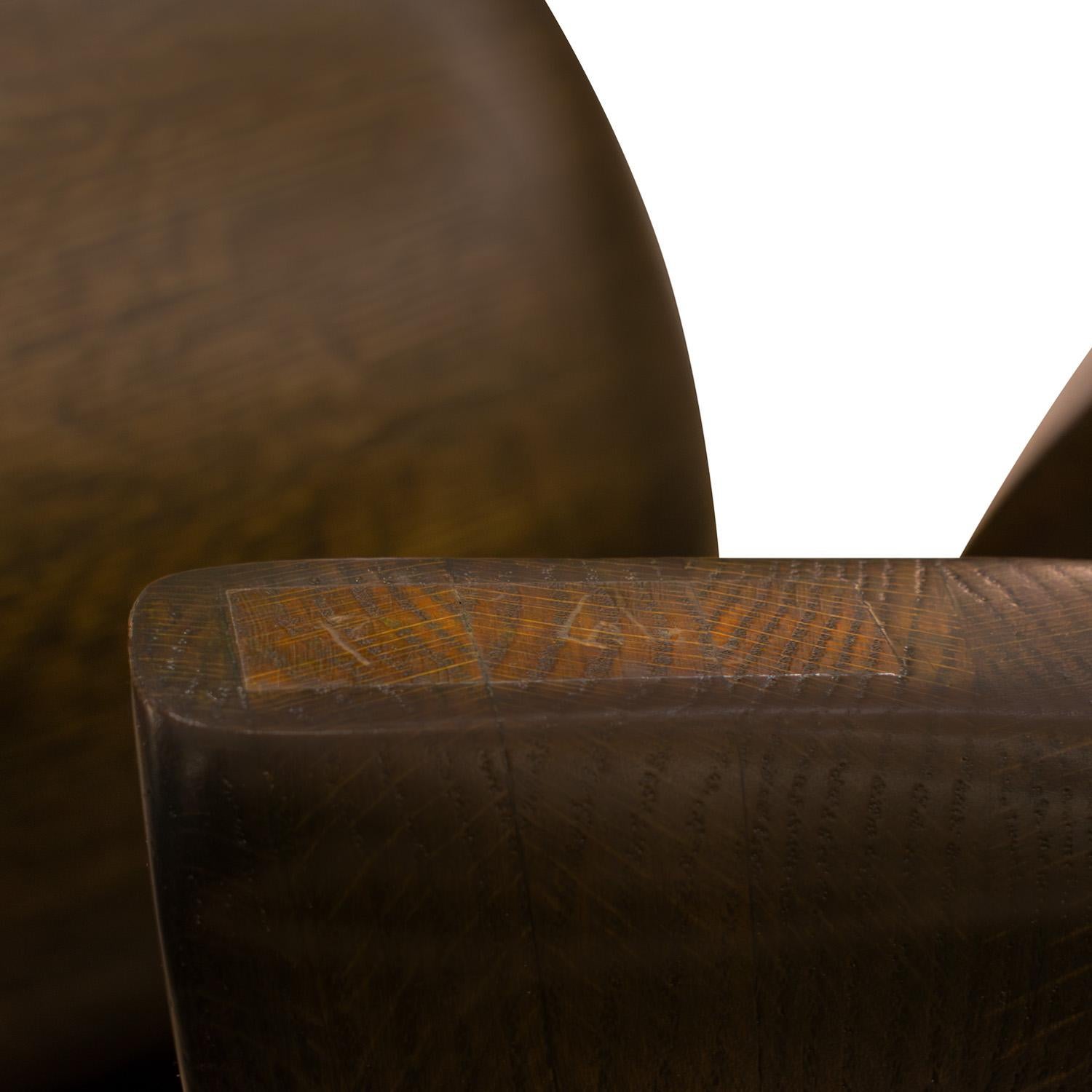 Bronze Philip LaVerne Unique Sweeping Sculpture Coffee Table in Wood 1966 (Signed)