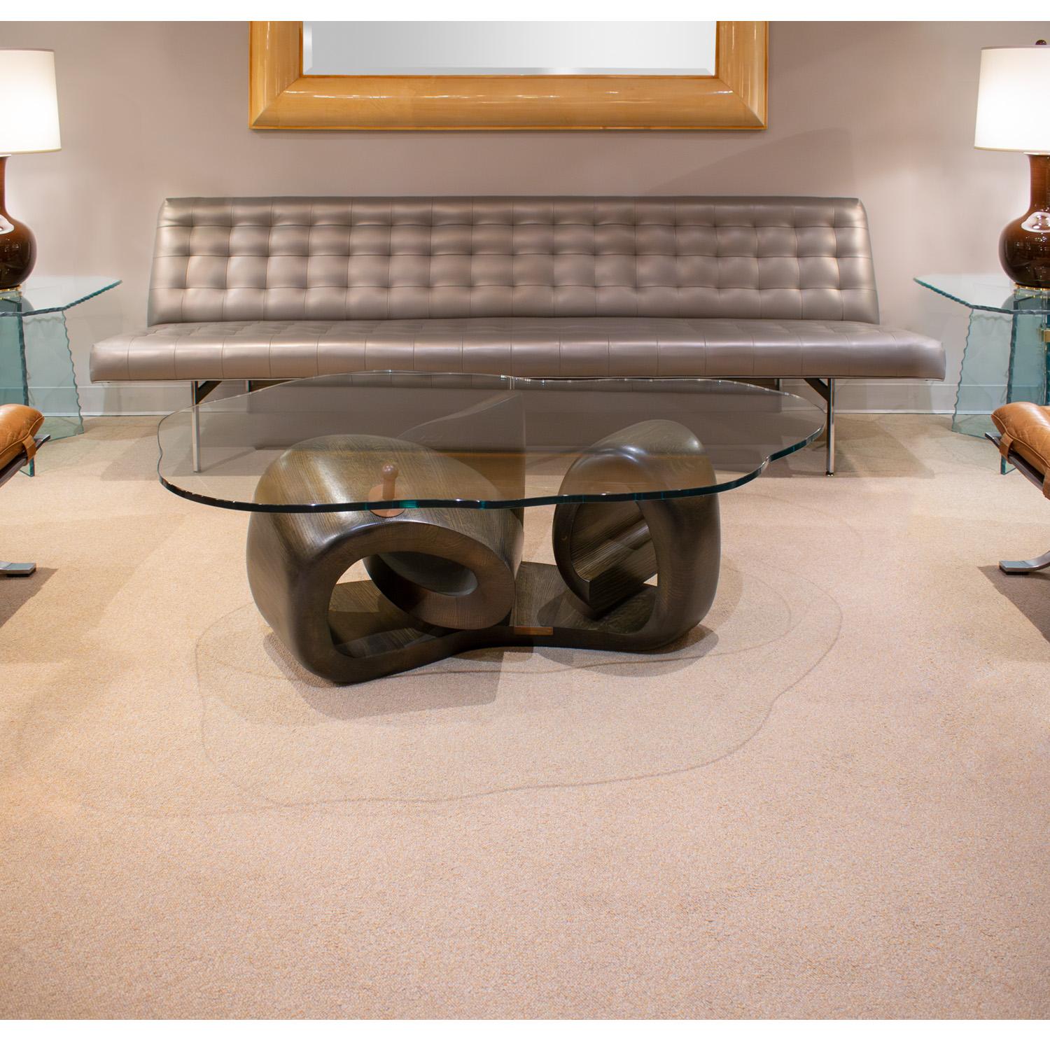 Philip LaVerne Unique Sweeping Sculpture Coffee Table in Wood 1966 (Signed) 1