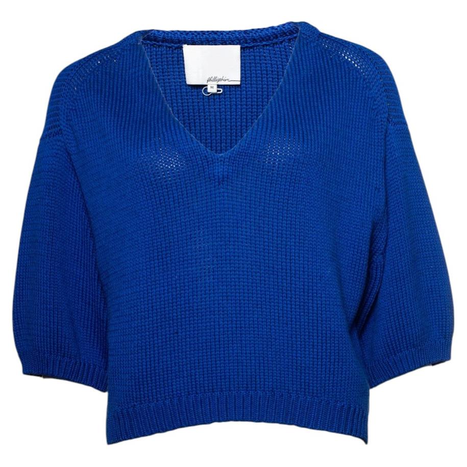 Philip Limm, knitted blue top
