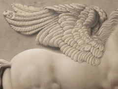 Pegasus and Bellerophon Large Oil Painting on Canvas by Philip Melville Courtney