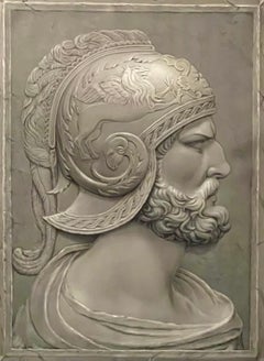 Roman Warrior Large En Grisaille Oil on Canvas by Philip Melville Courtney