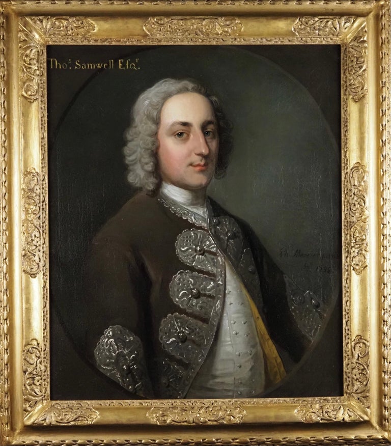 Portrait of Thomas Samwell of Upton - Painting by Philip Mercier