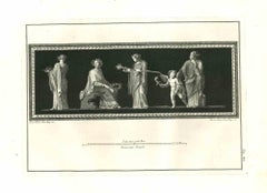 Antikes römisches Gemälde - Original-Radierung von Philip Morghen - 18. Jahrhundert