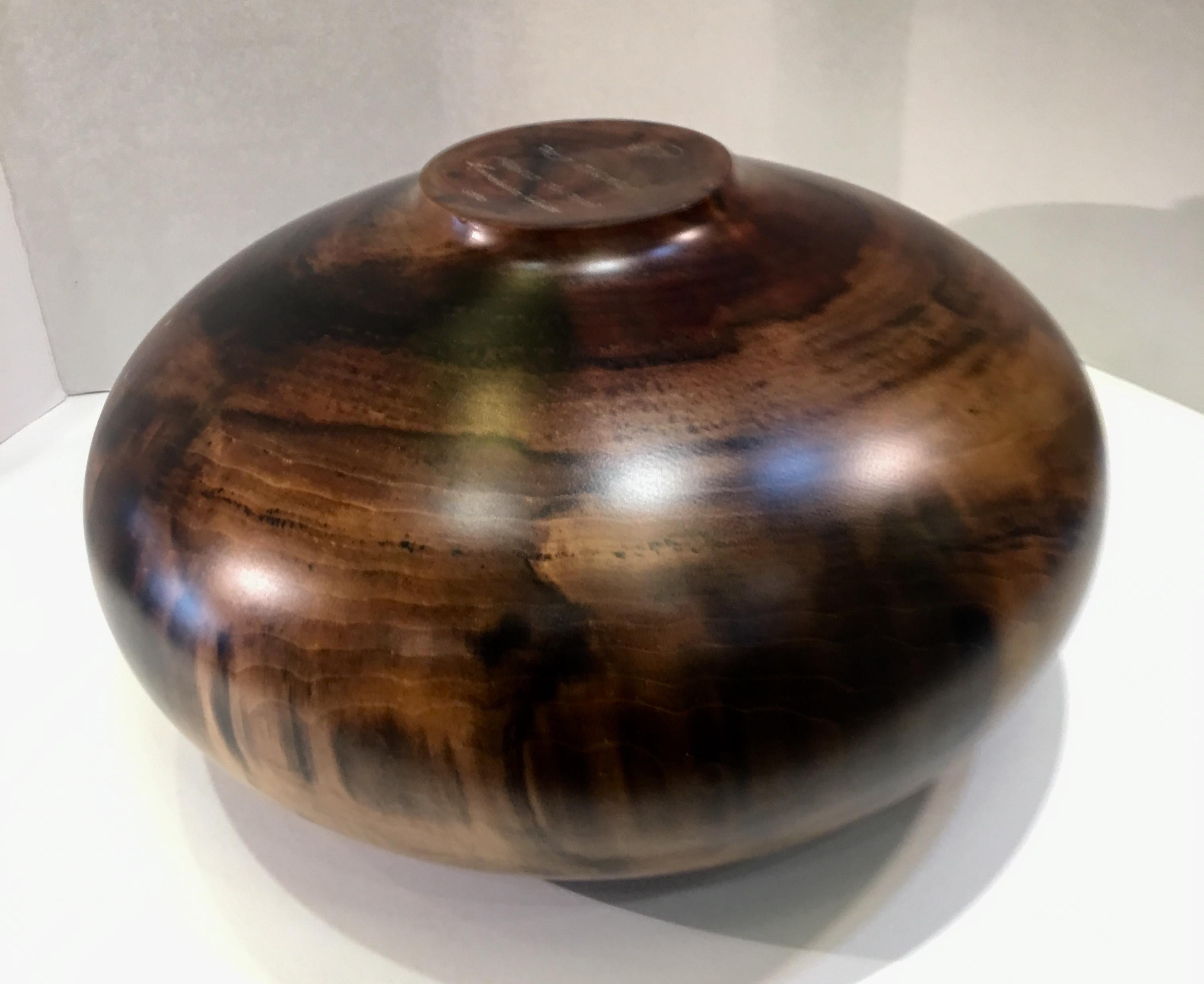 Philip Moulthrop Large Scale Museum Quality Tulipwood Turned Vase Vessel Bowl 1