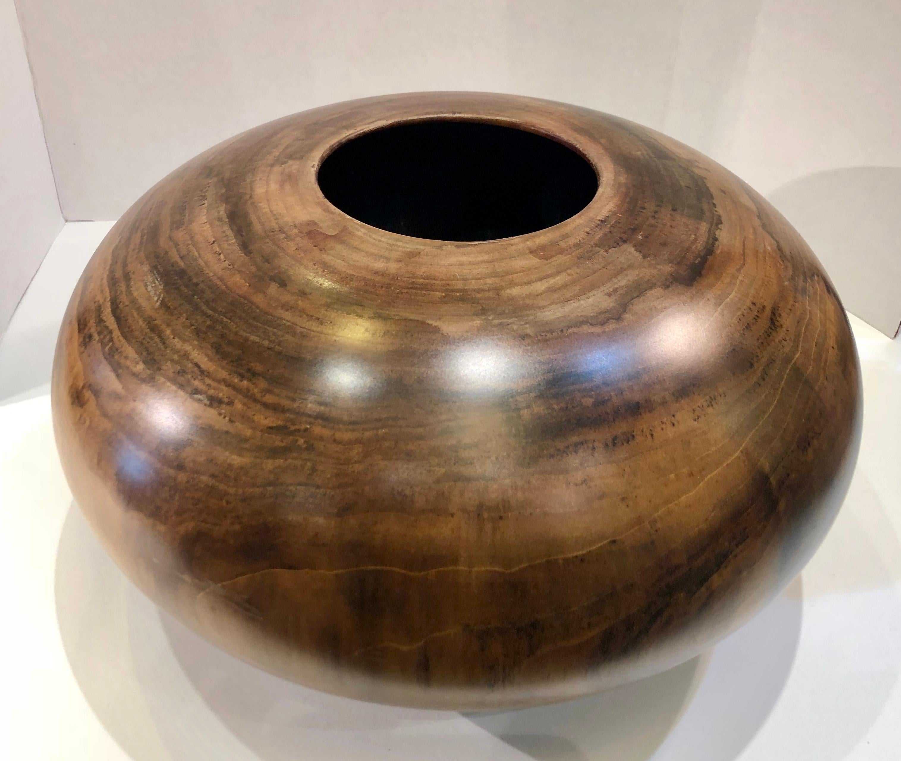 Philip Moulthrop Large Scale Museum Quality Tulipwood Turned Vase Vessel Bowl 4