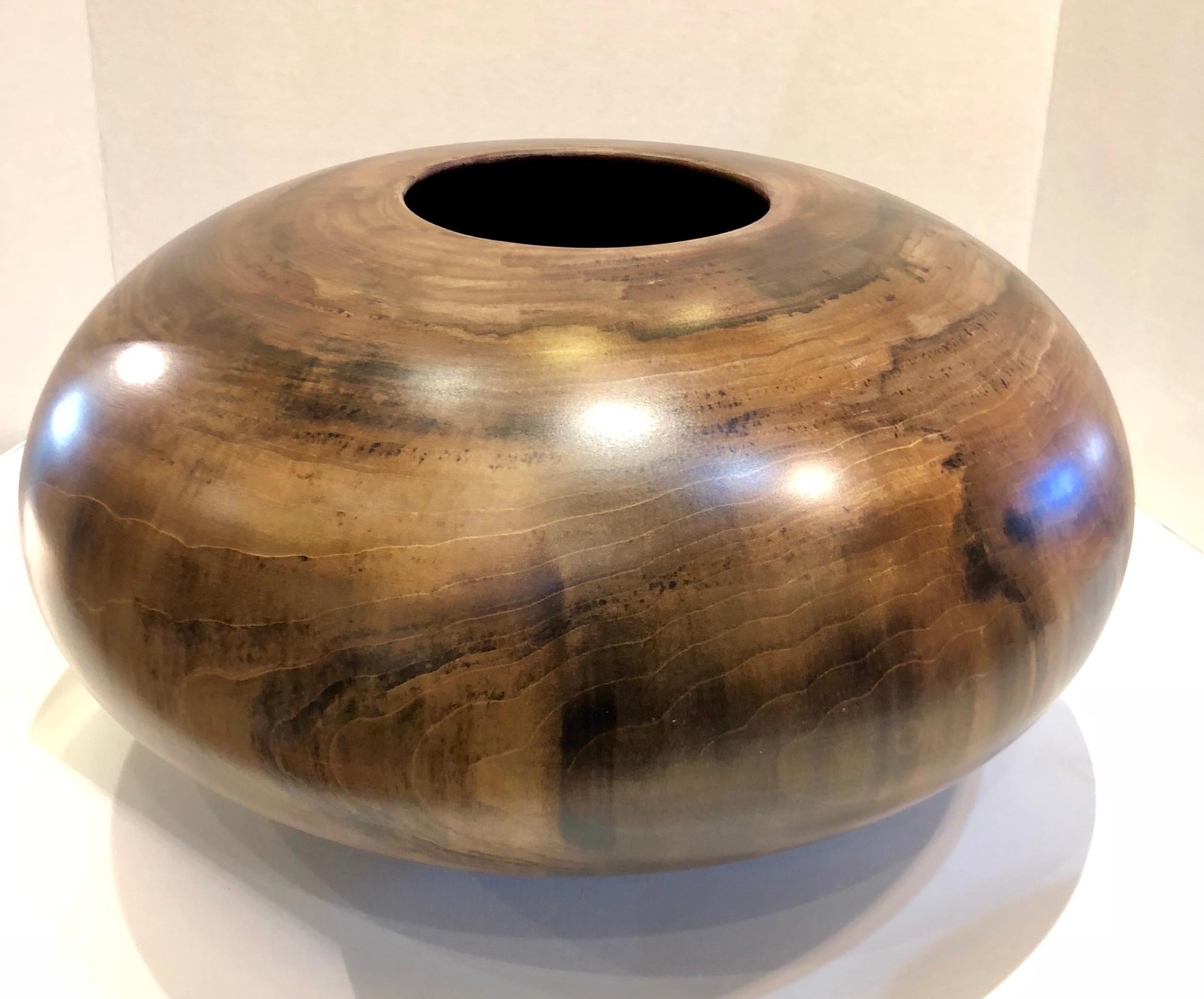 Philip Moulthrop Large Scale Museum Quality Tulipwood Turned Vase Vessel Bowl 5