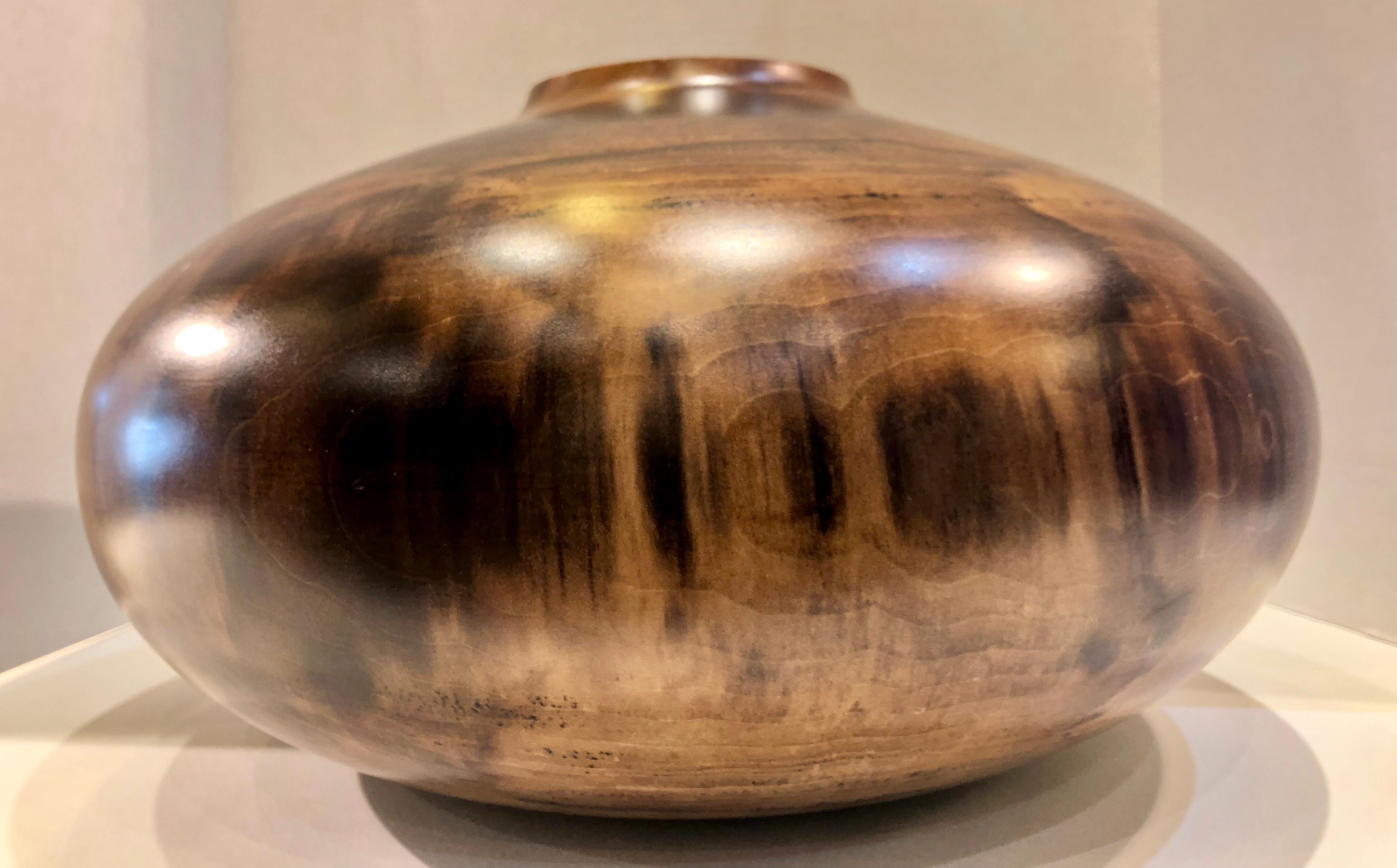 Philip Moulthrop Large Scale Museum Quality Tulipwood Turned Vase Vessel Bowl 8