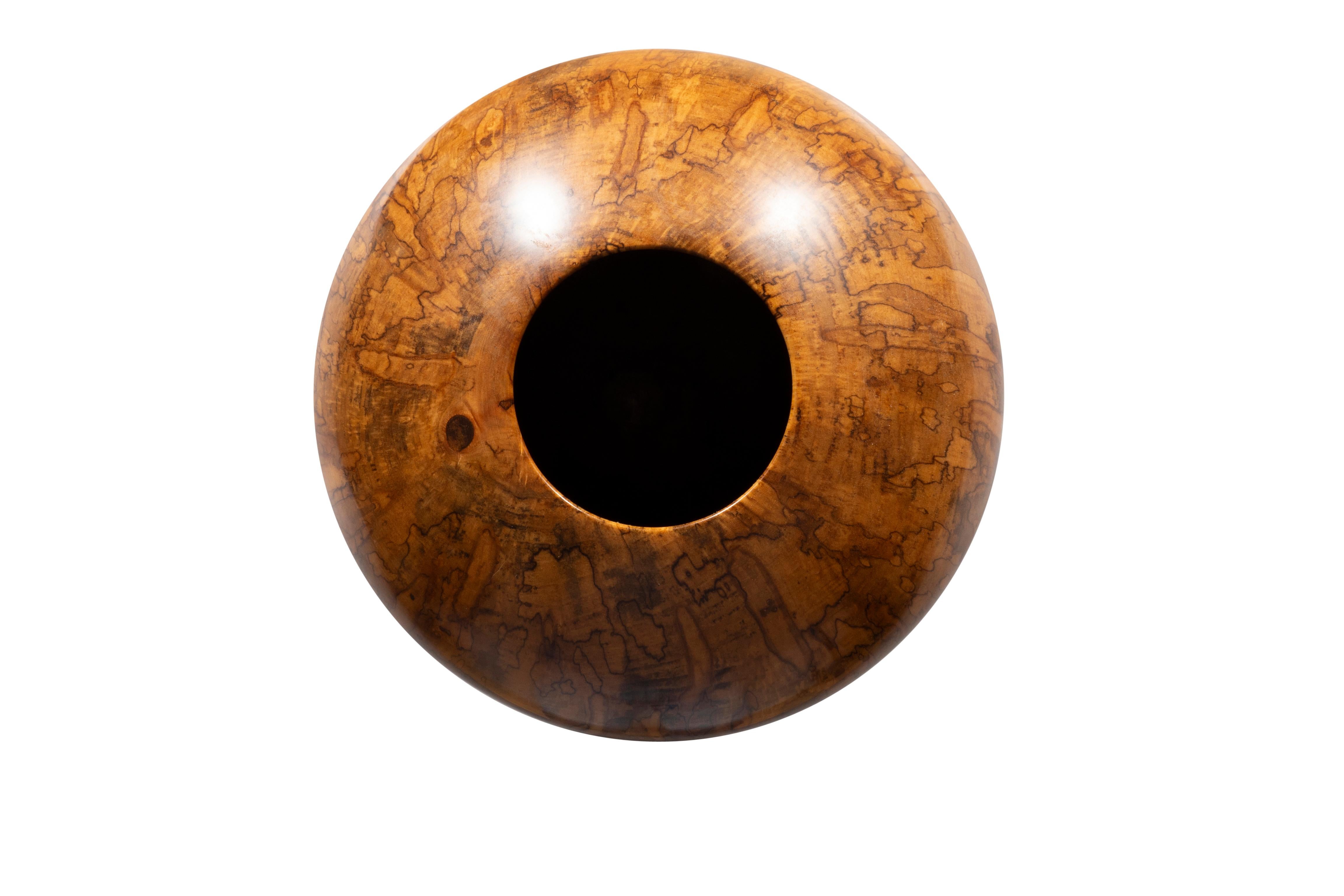 Contemporary Philip Moulthrop Spalted Silver Maple Vase For Sale