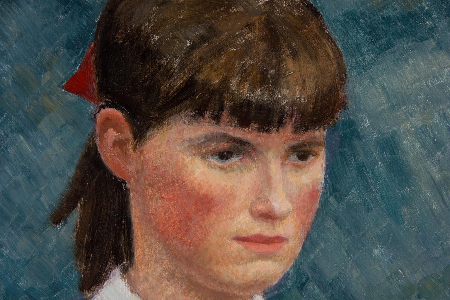 Philip Naviasky (1894-1983) - Feines Öl von 1956:: Porträt eines jungen Mädchens 5