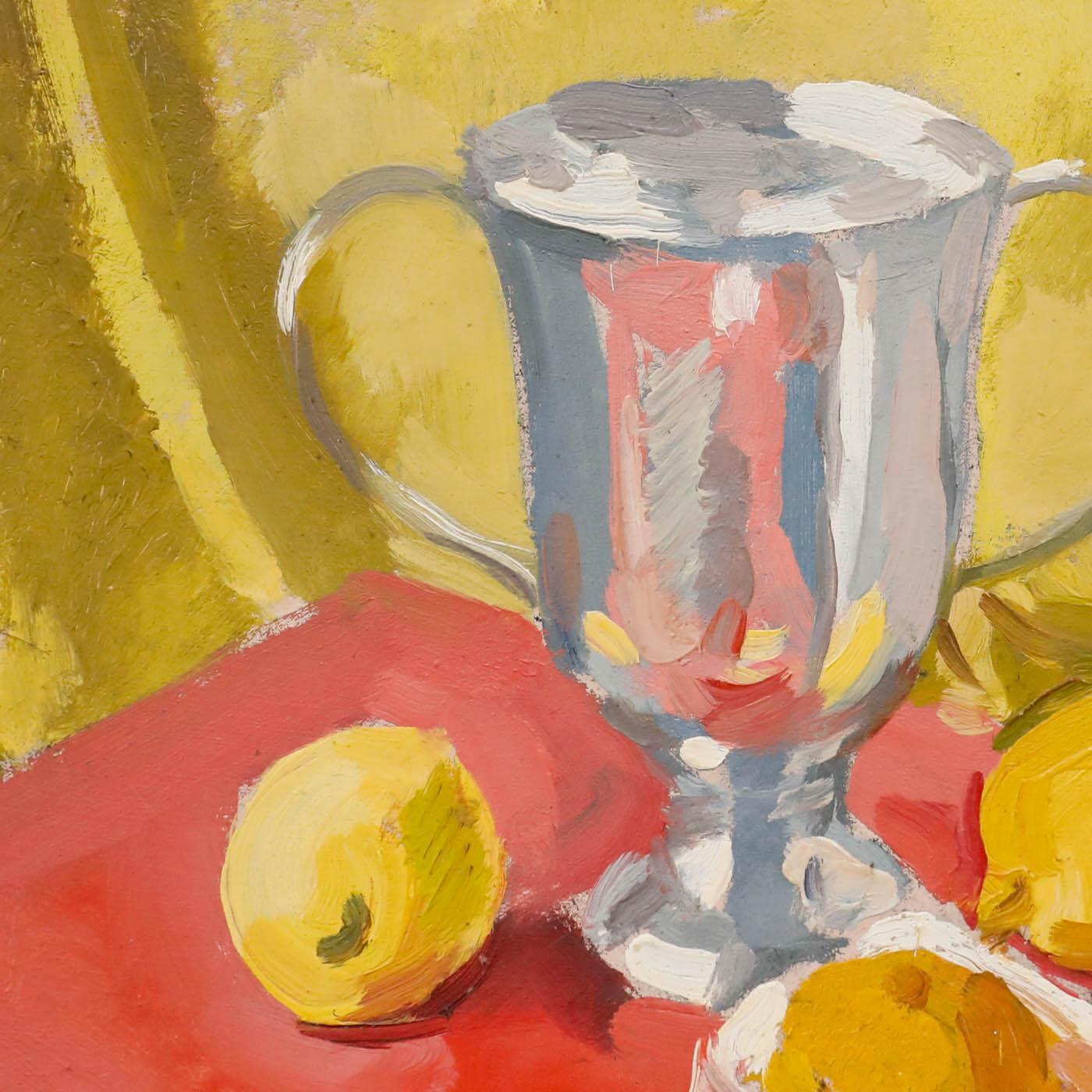 Philip Naviasky (1894-1983) - Huile du milieu du 20e siècle, Nature morte avec une figurine en vente 3