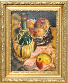 Vintage Italian Still Life, Early Painting by Philip Pearlstein 1940