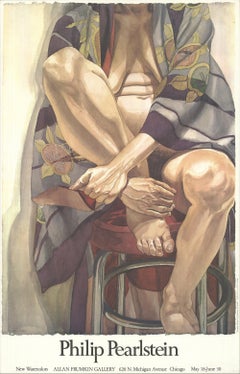 1969 After Philip Pearlstein 'Female Model in Kimono on Stool' Offset Lithograph