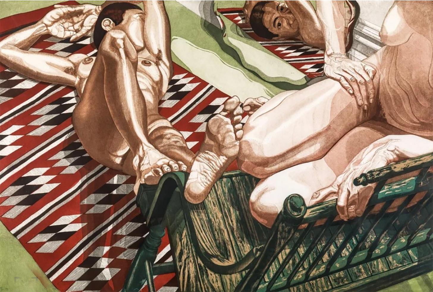 Models with Mirror, Ed. /60 - Print by Philip Pearlstein