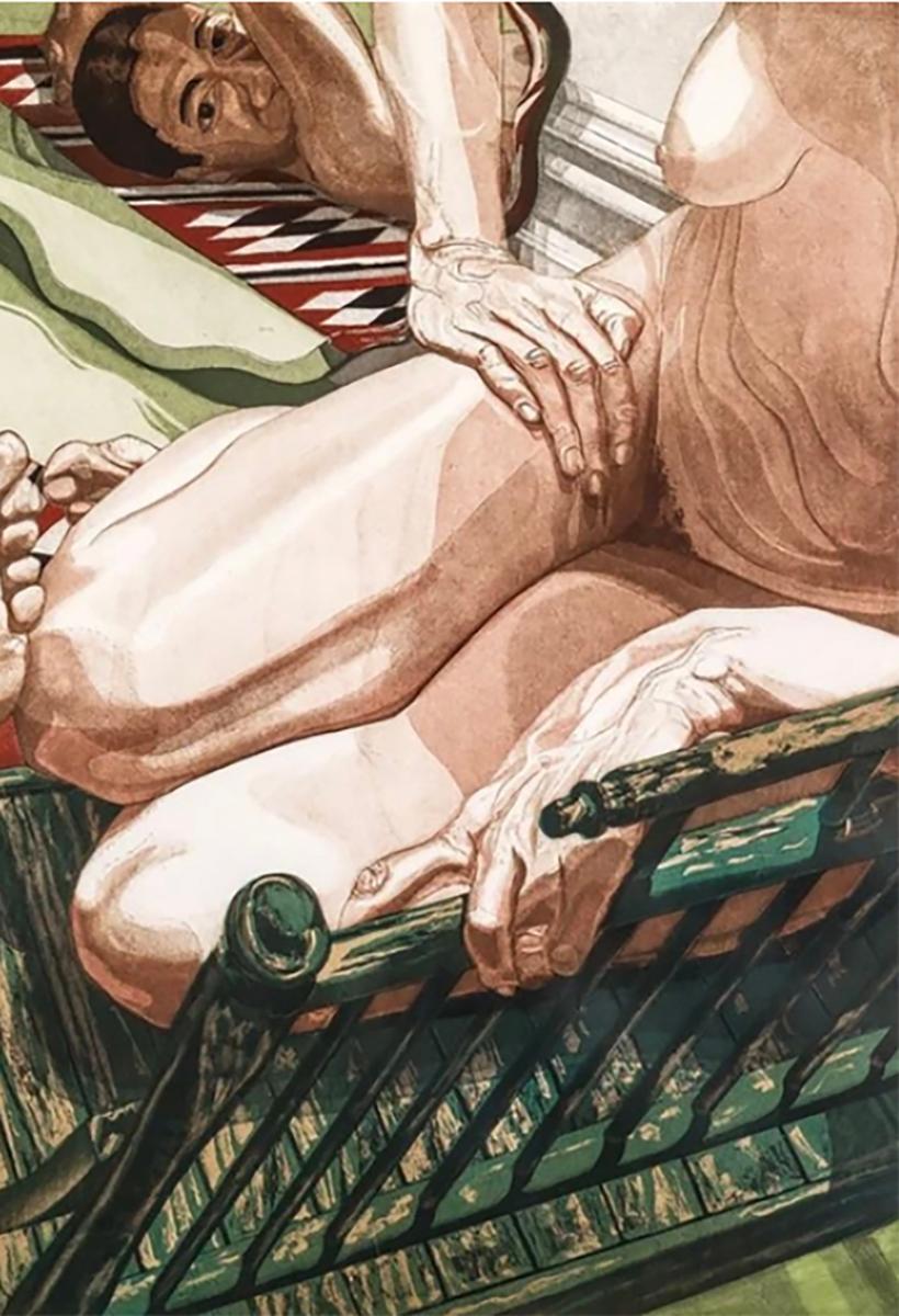 Modelle mit Spiegel, Ed. /60 (Moderne), Print, von Philip Pearlstein