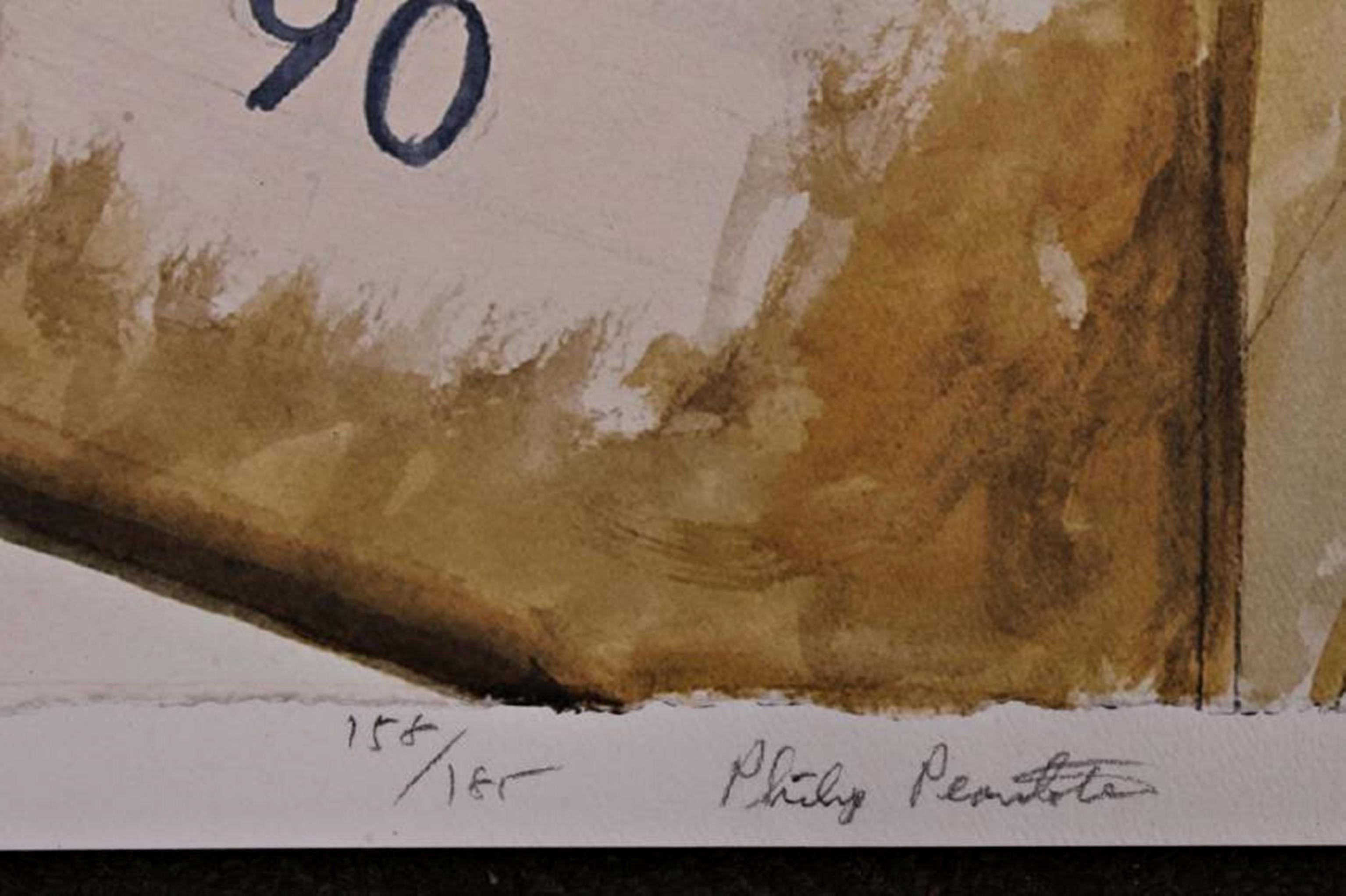 Philip Pearlstein
Olga Hirshhorn is 90, 2010
Lithograph on Aquarelle Arches Paper
Pencil signed, dated and numbered 158/185 by the artist on the front
31 1/2 × 24 inches
Unframed
This terrific lithograph on elegant Aquarelle Arches paper with