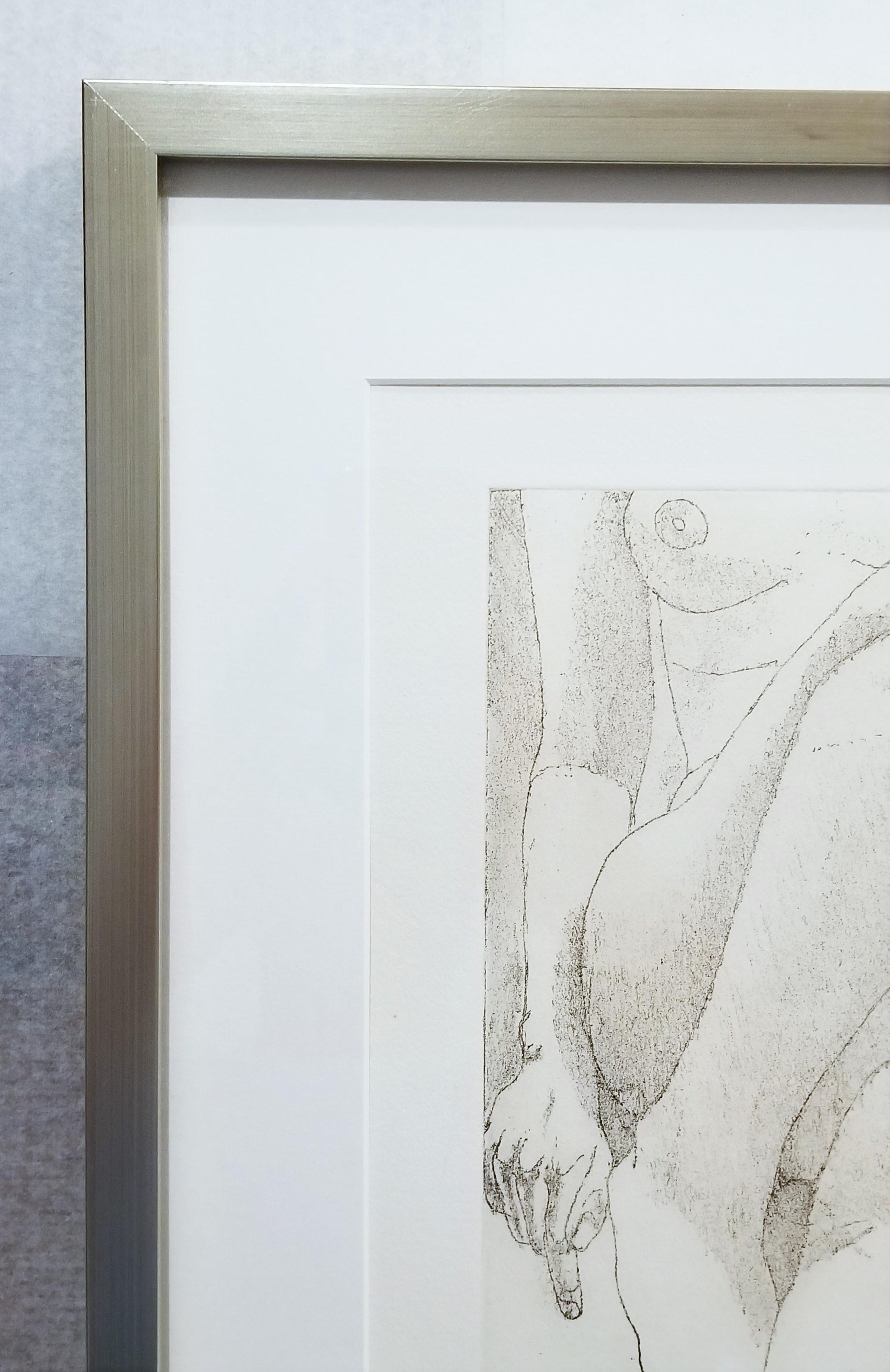 Small Nude /// Philip Pearlstein Etching Figurative Female Post-War New York Art For Sale 4