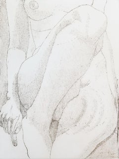 Retro Small Nude /// Philip Pearlstein Etching Figurative Female Post-War New York Art