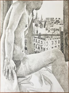 Grabado de desnudo de la cartera de Atelier International, Firmado/N famoso artista realista