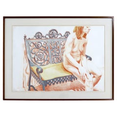 Philip Pearlstein Girl on Bench 1974 Signed Serigraph