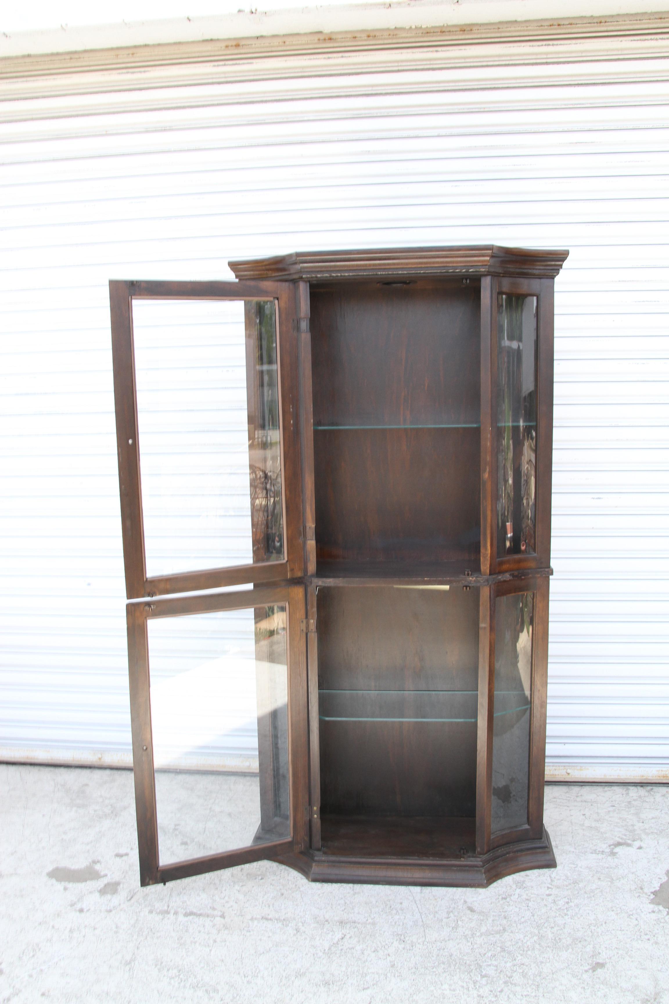 20th Century Philip Reinisch Glass Display Cabinet For Sale